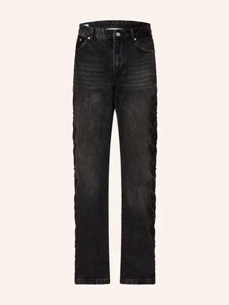 Rough. Jeansy Wide Leg Amity Regular Fit schwarz czarne
