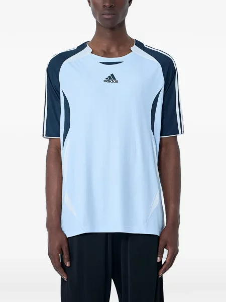 Tricou Adidas cu broderie albastru