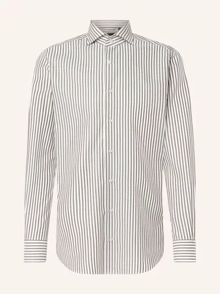 Windsor. Košile Trivo Shaped Fit tmavě hnědá bílá