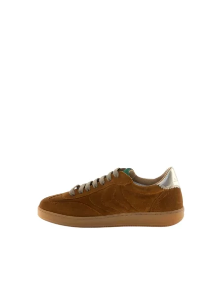 Sneakersy Voile Blanche skórzane brązowe