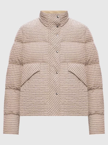 Пуховик Cloante в клітинку Moncler бежевий