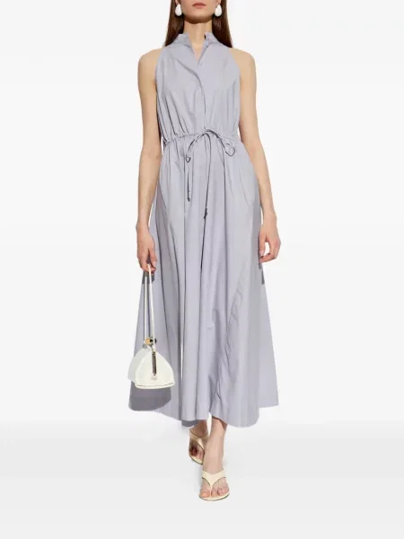 Rochie Emporio Armani cu gât halter cu cordon violet