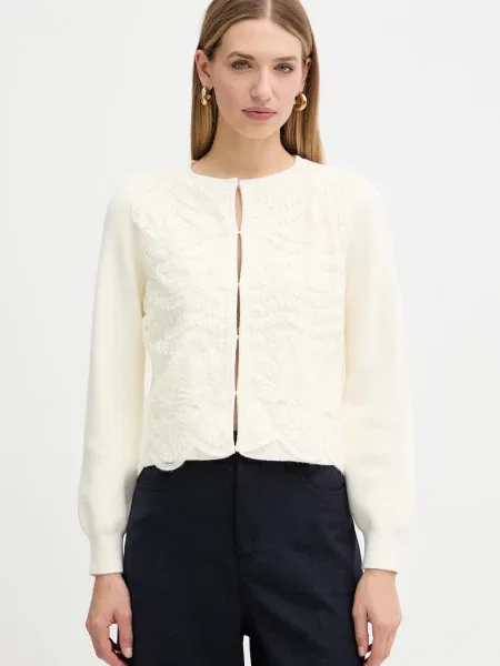 Twinset cardigan din amestec de lână bej