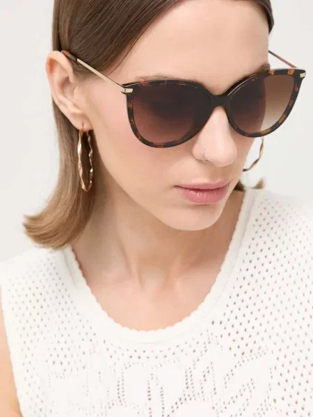 Слънчеви очила Michael Kors кафяво