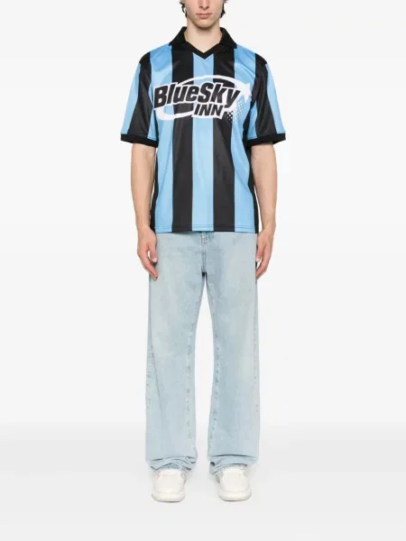 Tricou polo Blue Sky Inn cu dungi albastru