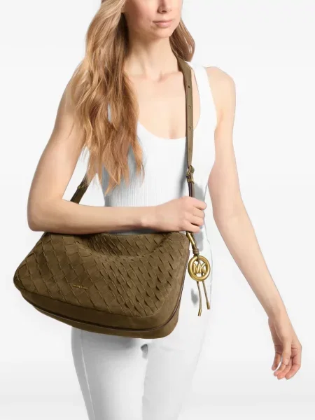 Geantă Michael Kors din piele verde