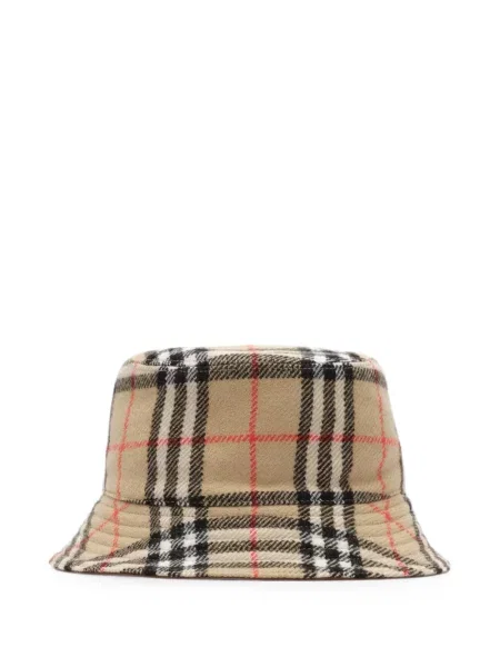 Reversibil pălărie Burberry de lână în carouri