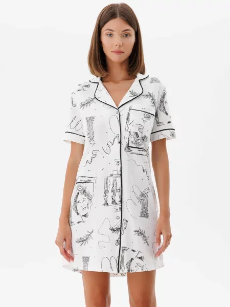 Халат Leinle модал білий