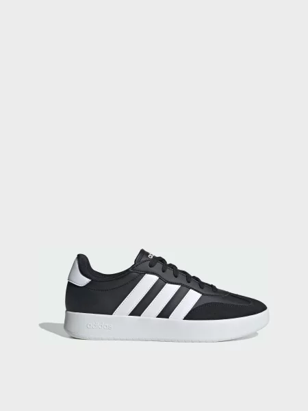 Кожаные кроссовки Adidas черные