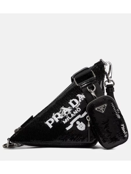 Torbica Prada s cekini črna
