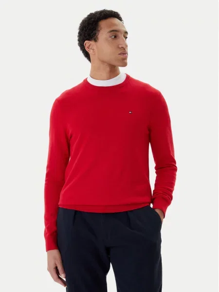 Tommy Hilfiger Sweter Essential Ssnl czerwony