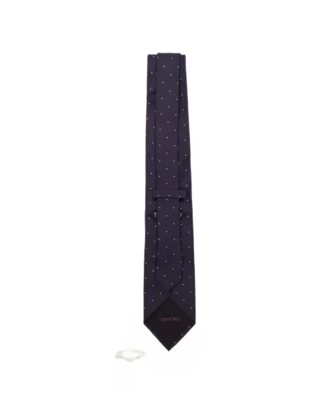 Cravată Tom Ford de mătase cu buline violet