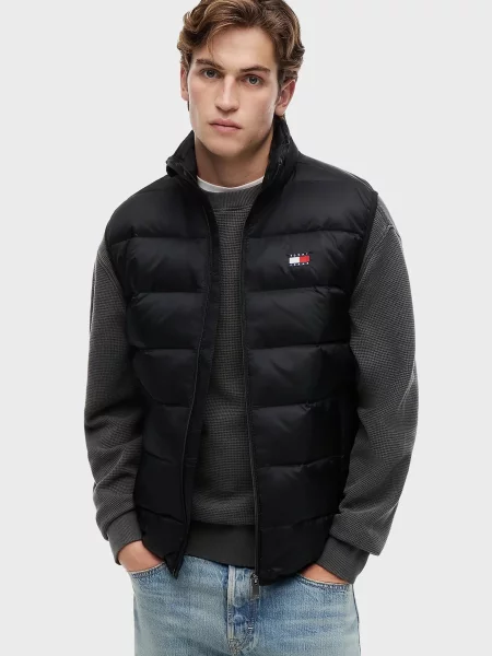 Компактний джинсовий жилет Tommy Jeans чорний