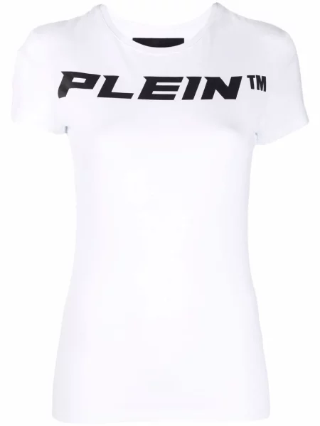 Tricou Philipp Plein cu imagine alb