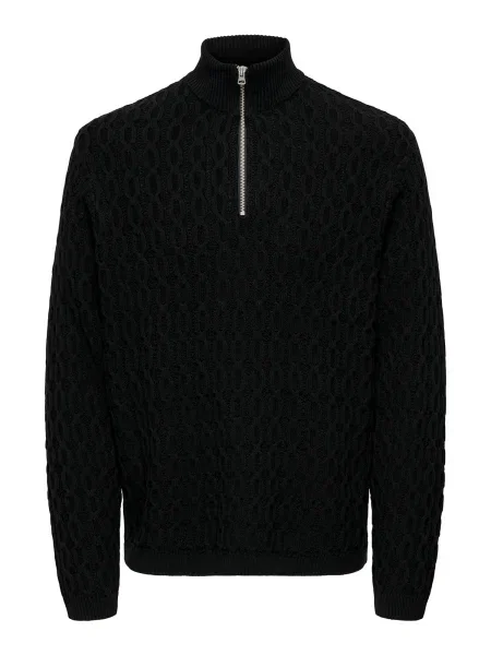 Only & Sons Pulover ONSLEONARD' črna