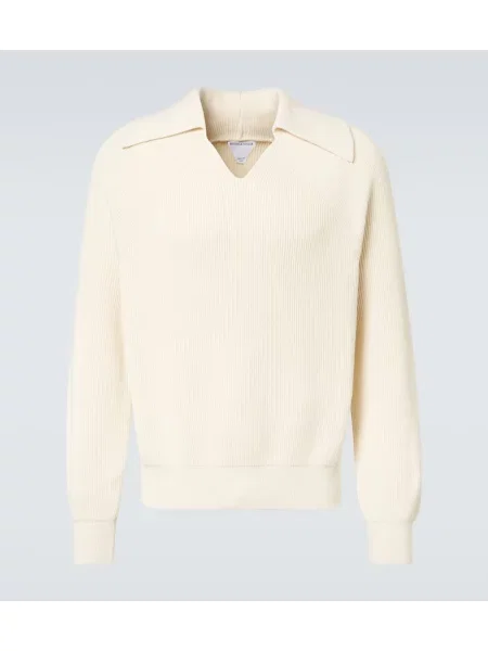 Pulover Bottega Veneta tricotate alb