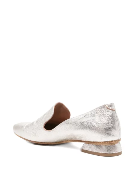 Pantofi loafer Kudeta din piele argintiu