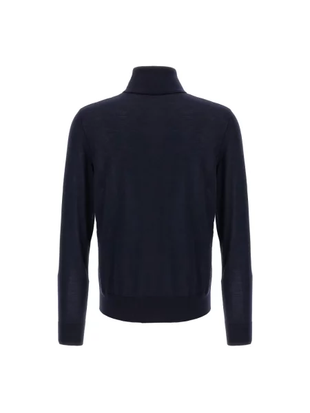 Sweter z golfem Dsquared2 wełniany do golfa niebieski