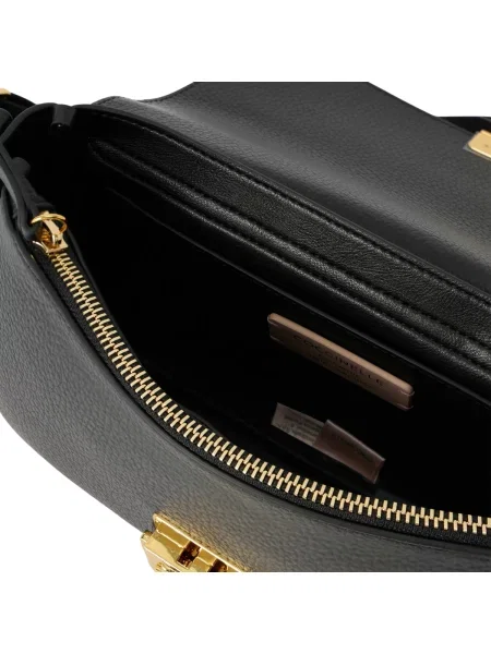 Coccinelle De piele geantă pe umăr C-Me Lock negru