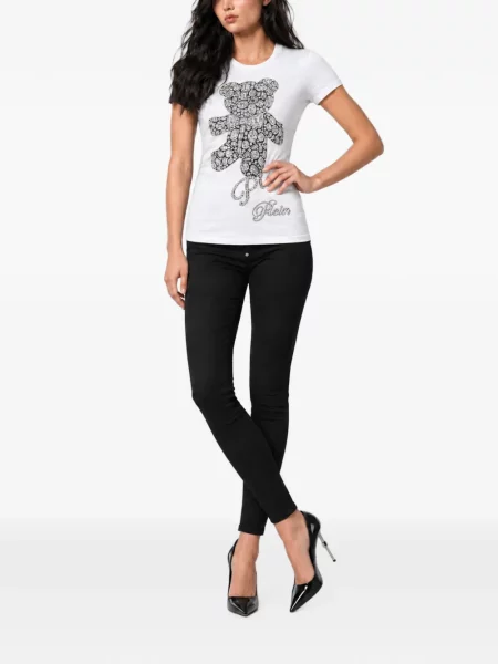 Ursuleț de pluș tricou Philipp Plein alb