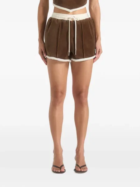 Pantaloni scurți Manière De Voir din velur maro