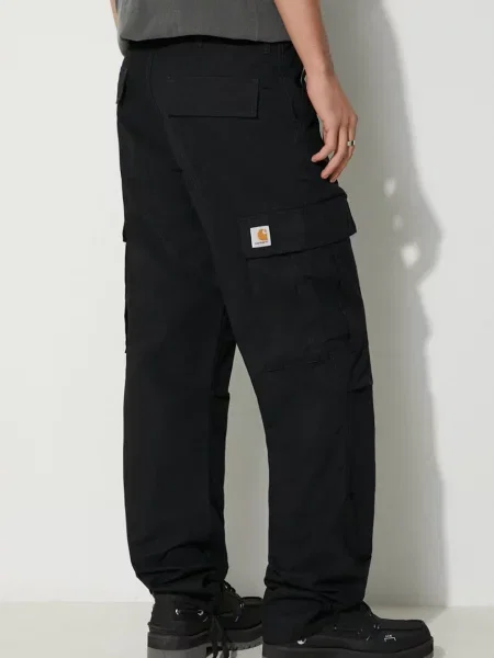 Kalhoty Carhartt WIP jednoduché černá
