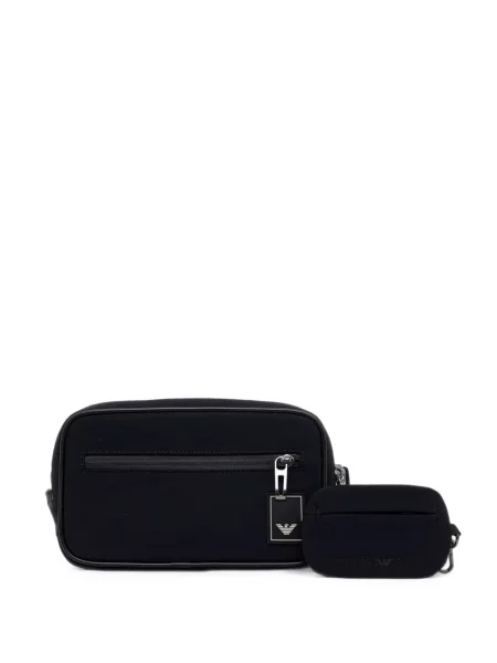 Curea Emporio Armani cu autograf albastru