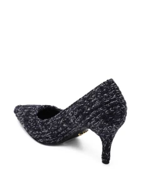 Pantofi cu toc Prada tricotate albastru