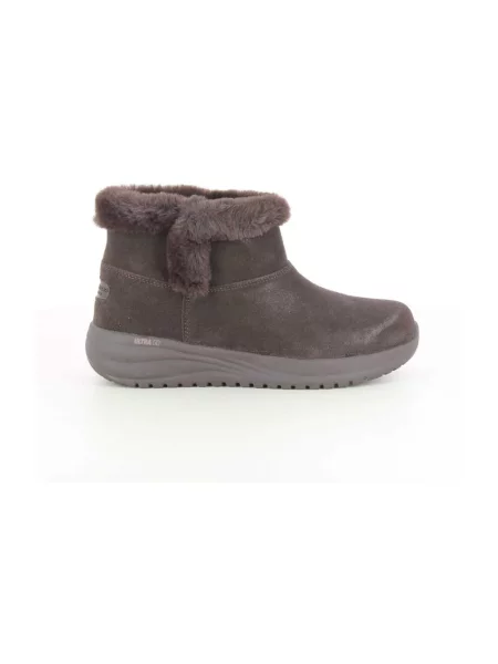 Botki Skechers zamszowe brązowe