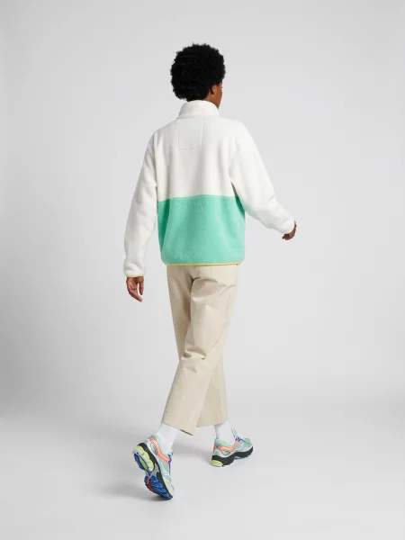 Geacă Superdry din fleece alb