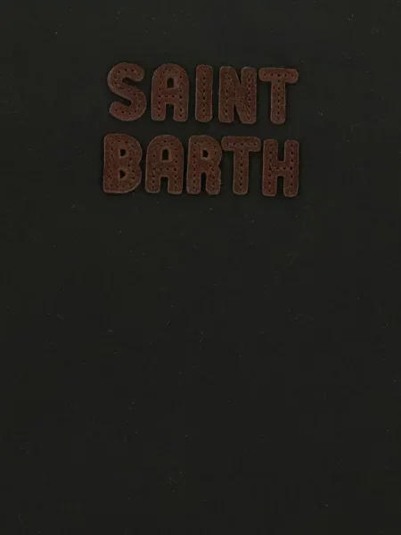 Geantă shopper Mc2 Saint Barth cu autograf verde