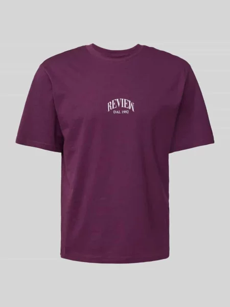 T-shirt z nadrukiem z logo Review