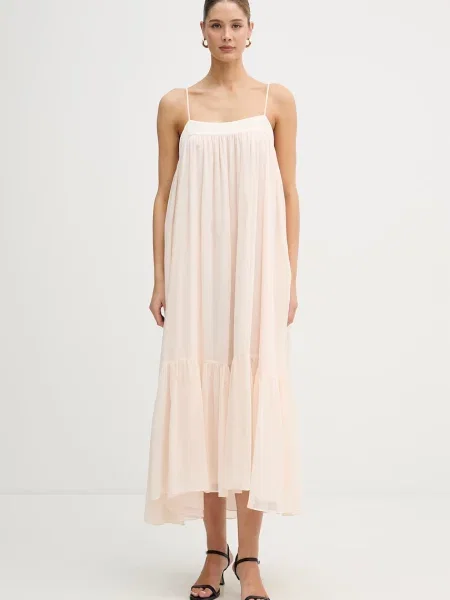 Rotate sukienka rozkloszowana pomarańczowa