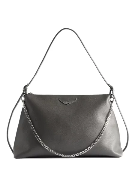 Geanta de piele Zadig&voltaire din piele gri