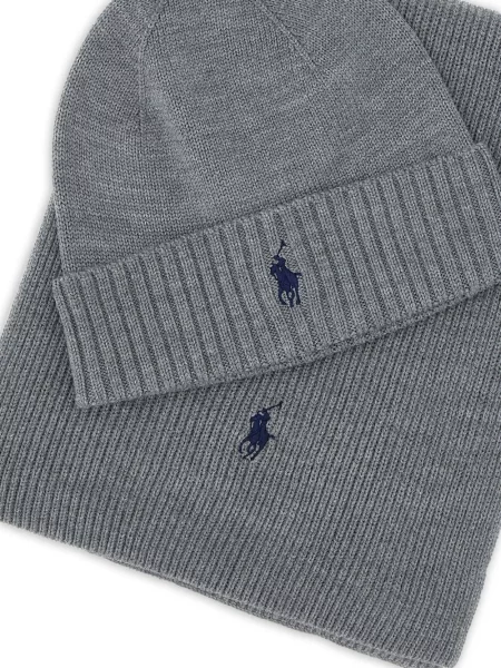 Žebrovaný čepice Polo Ralph Lauren černý