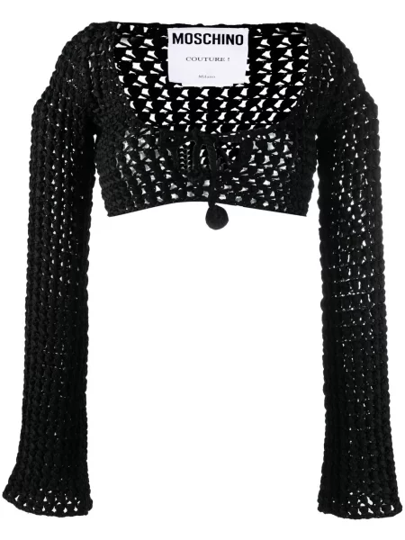 Cropp top Moschino tricotate negru