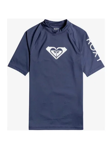Roxy Whole Hearted T-shirt z krótkim rękawem niebiesko-biały XS biała