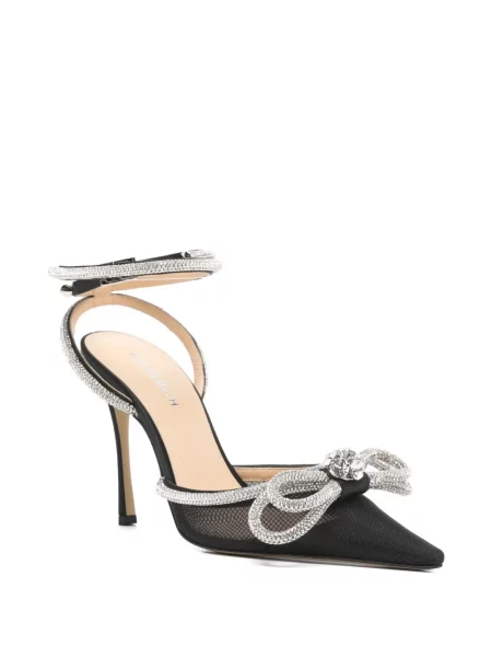 Pantofi cu toc Mach & Mach cu funde negru