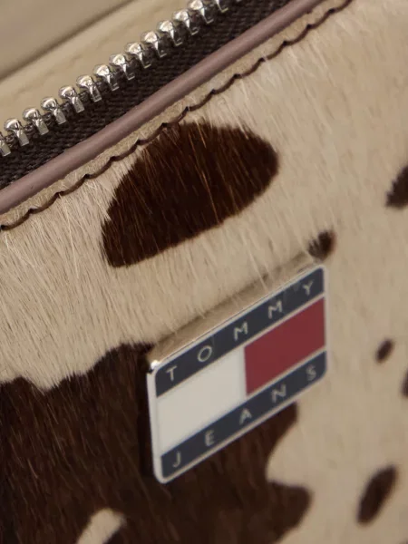 Кожаный рюкзак Tommy Jeans с принтом белый