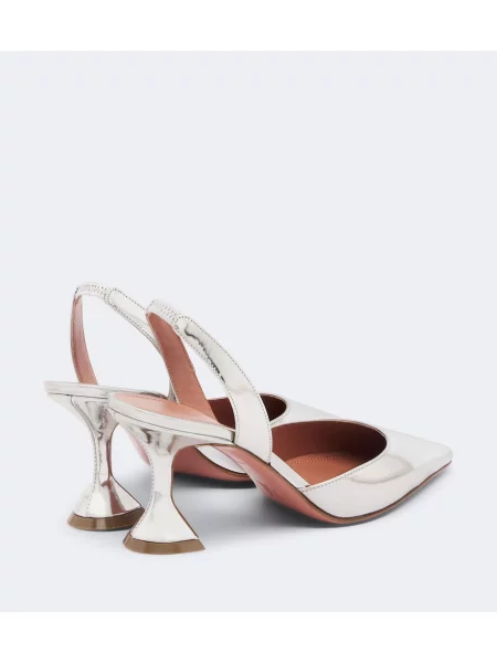 Pantofi cu toc Amina Muaddi din piele slingback