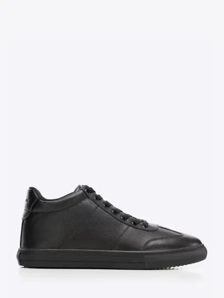 Sneakersy z naturalnej skóry licowej czarne
