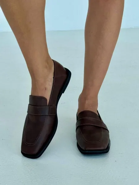 Шкіряні Лофери коричневий