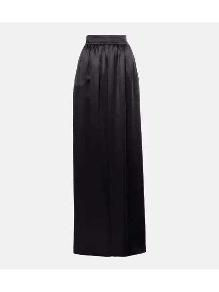 Fusta maxi Dolce&gabbana din satin negru