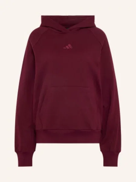 Adidas Mikina S Kapucí Kit tmavě červená