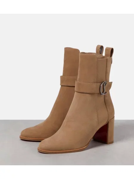 Chelsea gležnjarji Christian Louboutin iz semiša bež