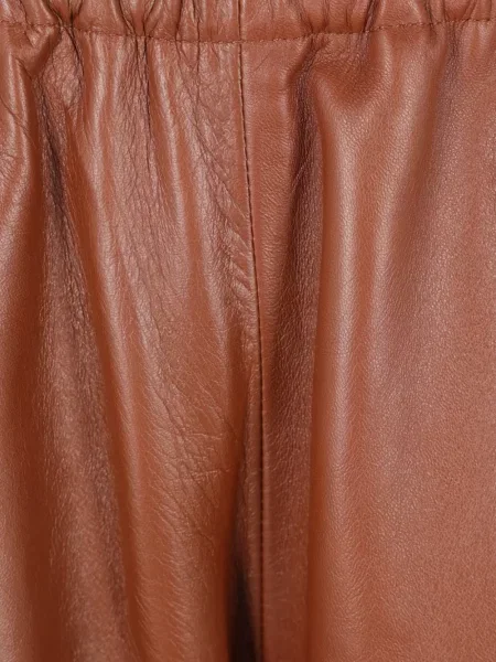 Pantaloni Dusan din piele maro