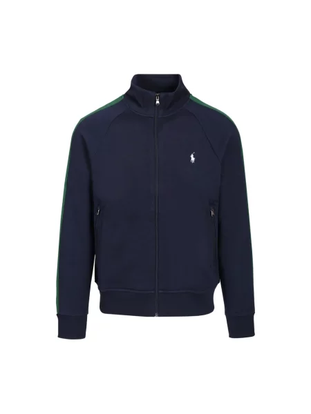 Dzianinowy kurtka bomber Polo Ralph Lauren niebieski