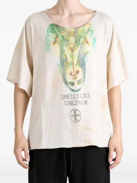 Tricou Saitos cu imagine alb