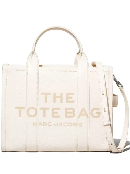 Geanta de piele Marc Jacobs din piele alb