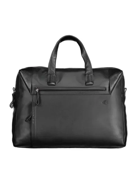 Torba crossbody Piquadro z paskiem czarna